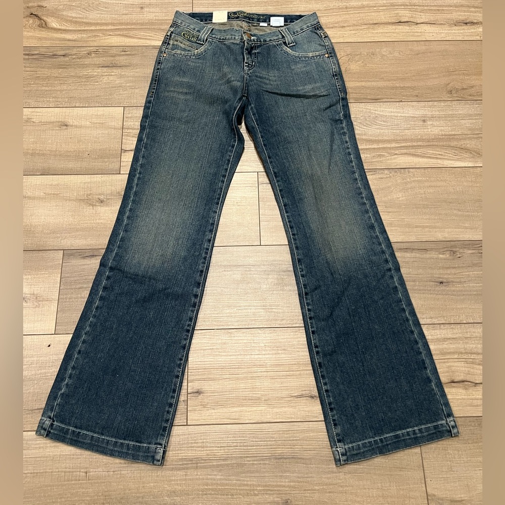 2/$40 💥🆕 Cruel Girl Utility Fit Boot-Cut Dirty Blue Jeans | 3 Long | 1253